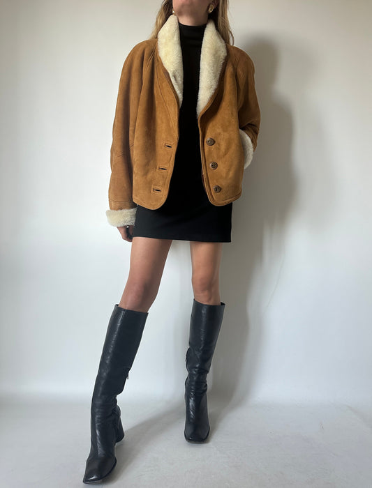 Perfect camel petite Shearling