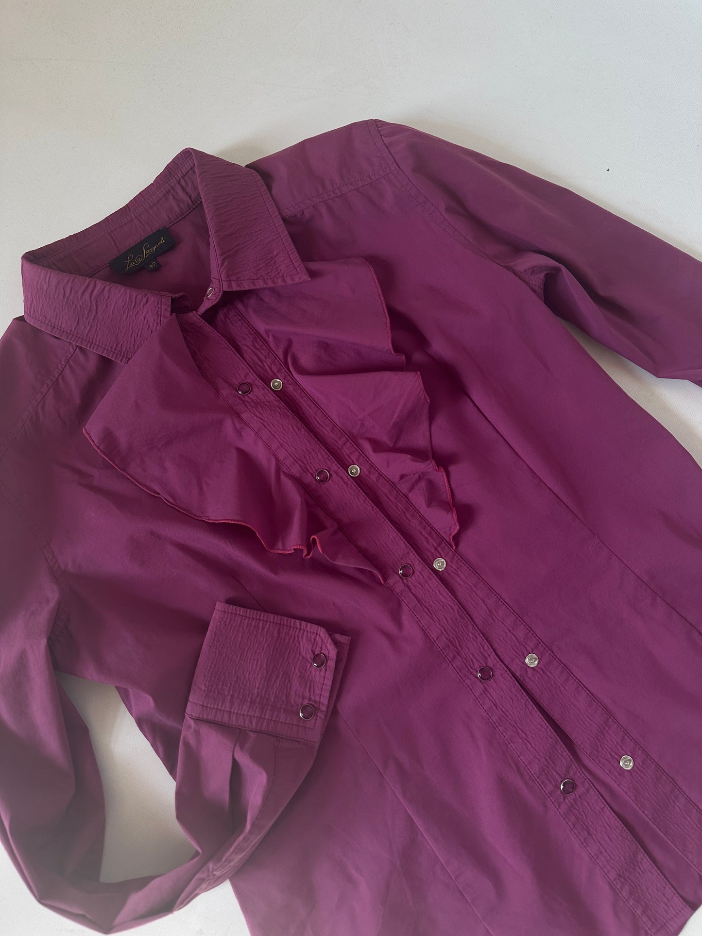 LUISA SPAGNOLI purple voilant shirt