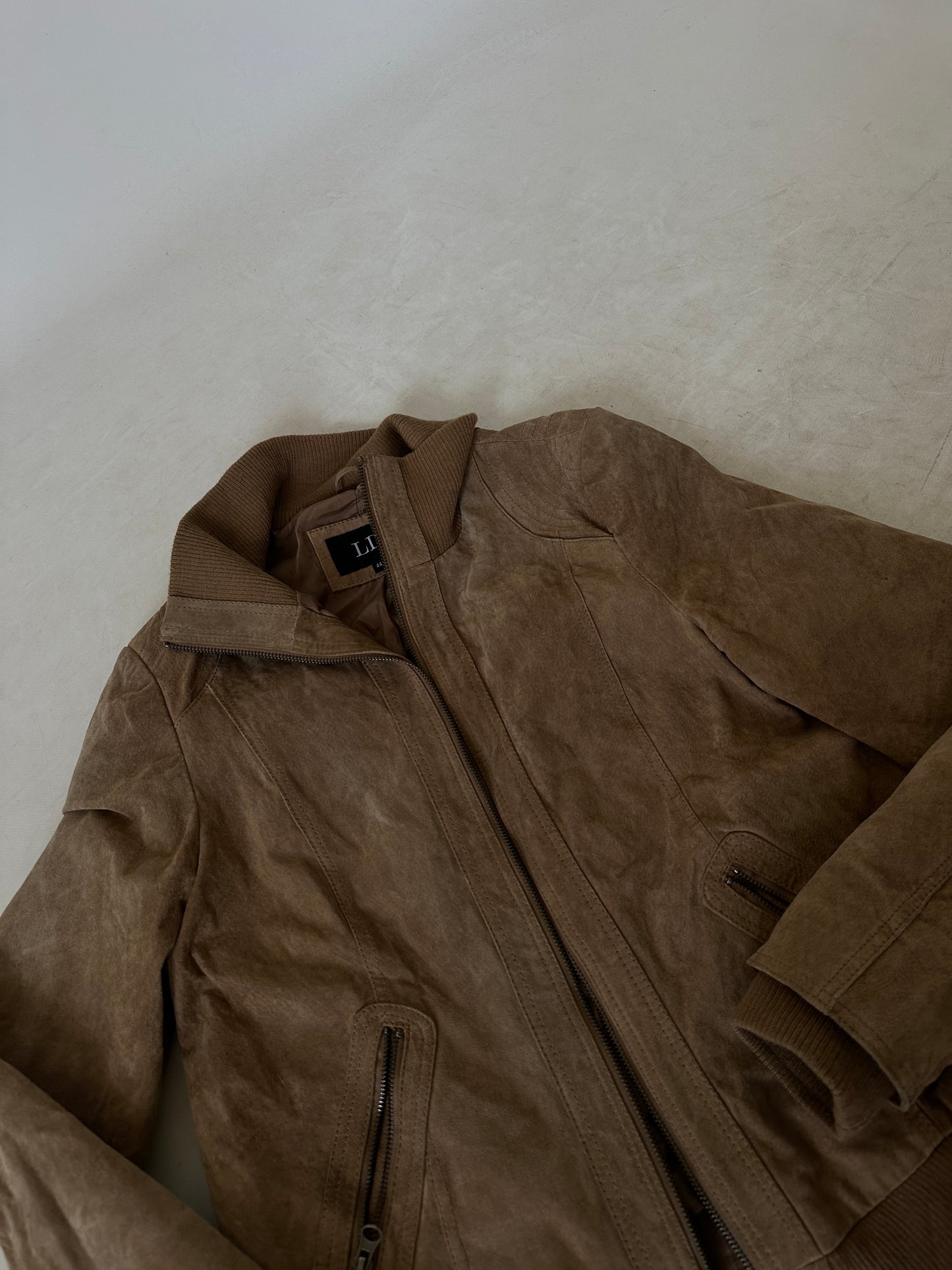 Spring petite suede bomber