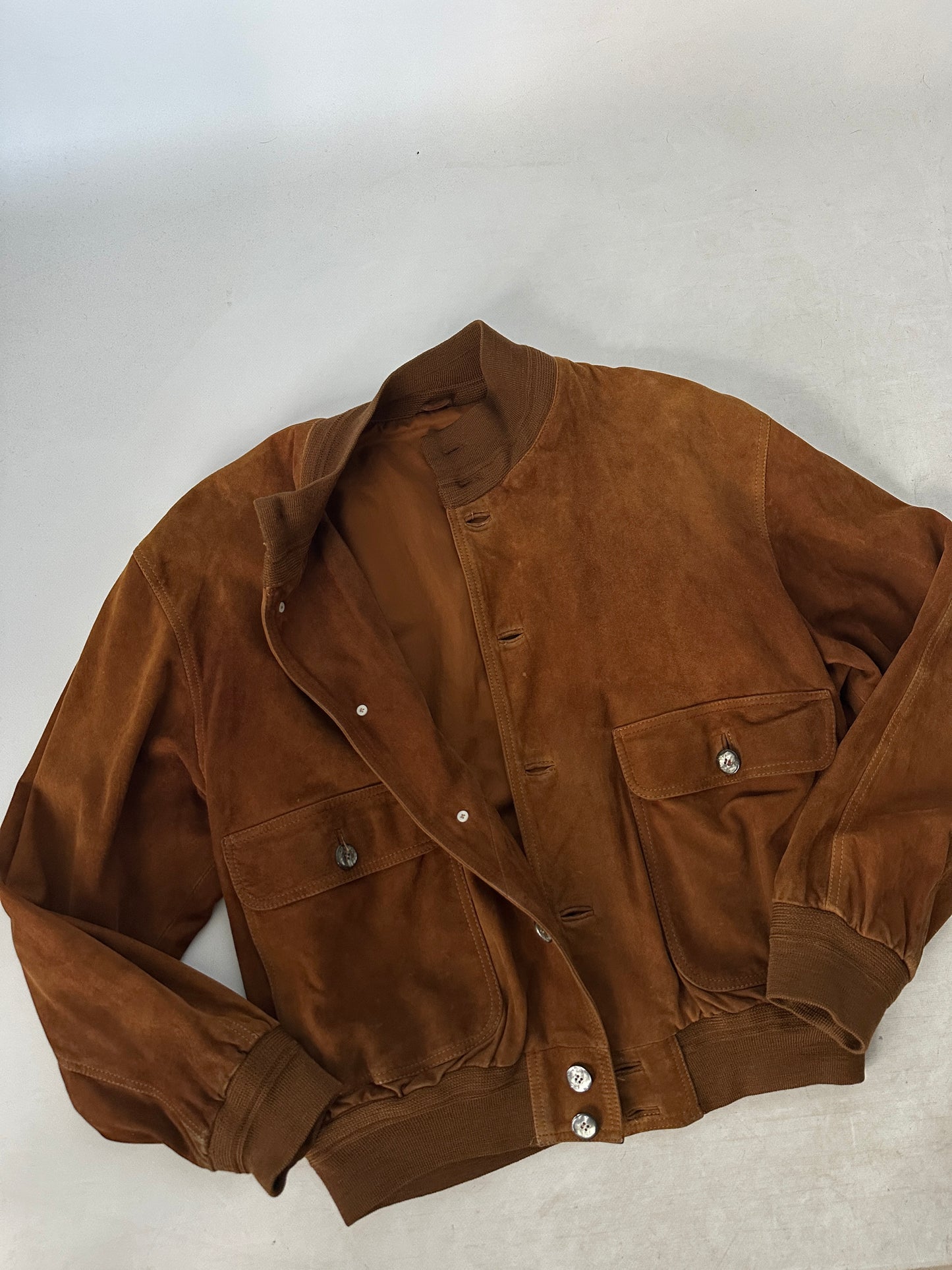 Petite suede bomber