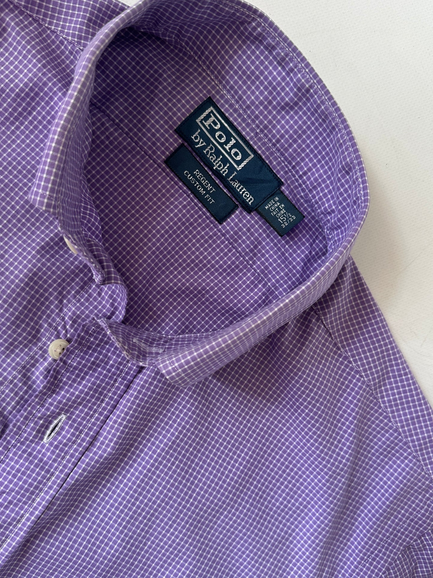 RALPH LAUREN vichy lilac shirt