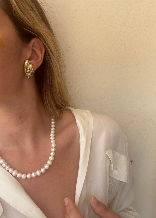 Orecchini romantici con perle