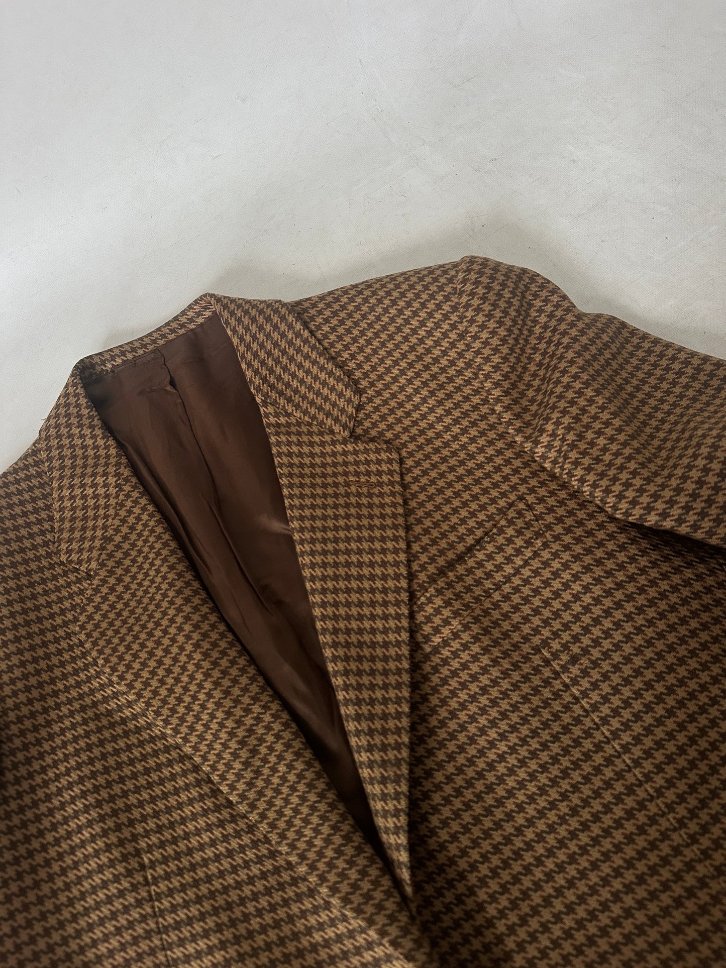 Pied de poule wool blazer coat