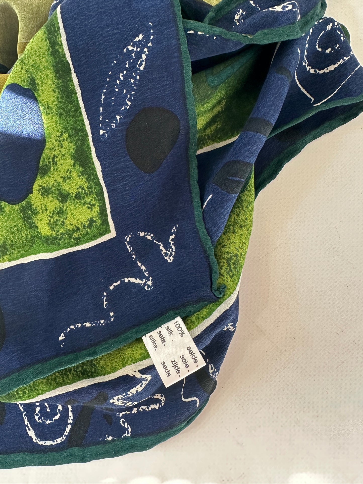 Maxi foulard stampa astratta pura seta