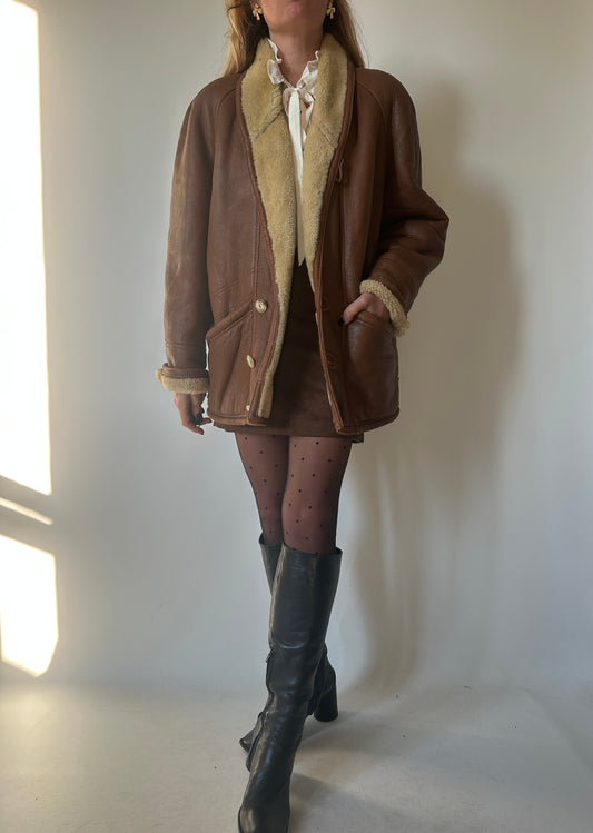 Camel passpartour Shearling