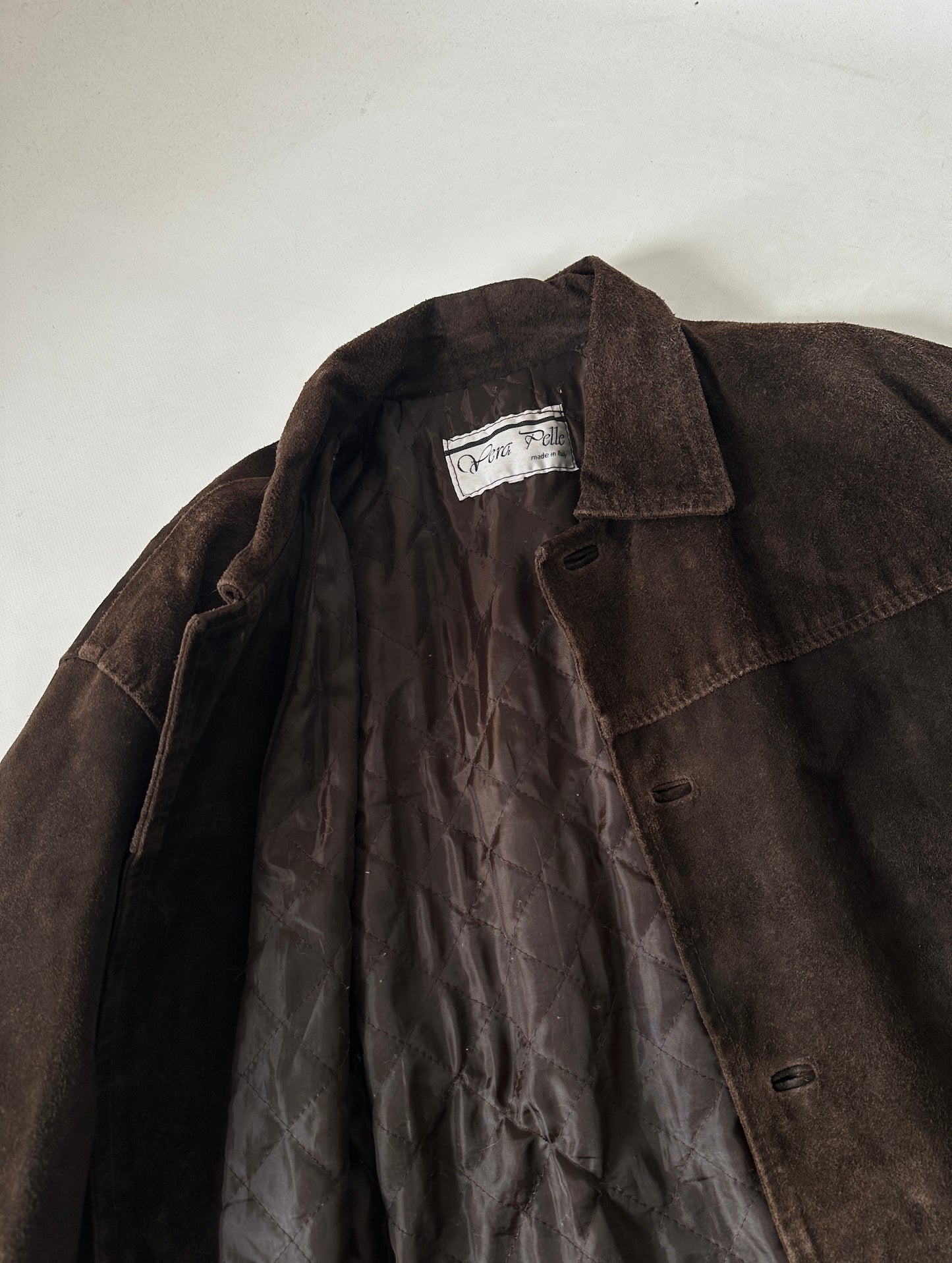 Dark chocolate real suede jacket