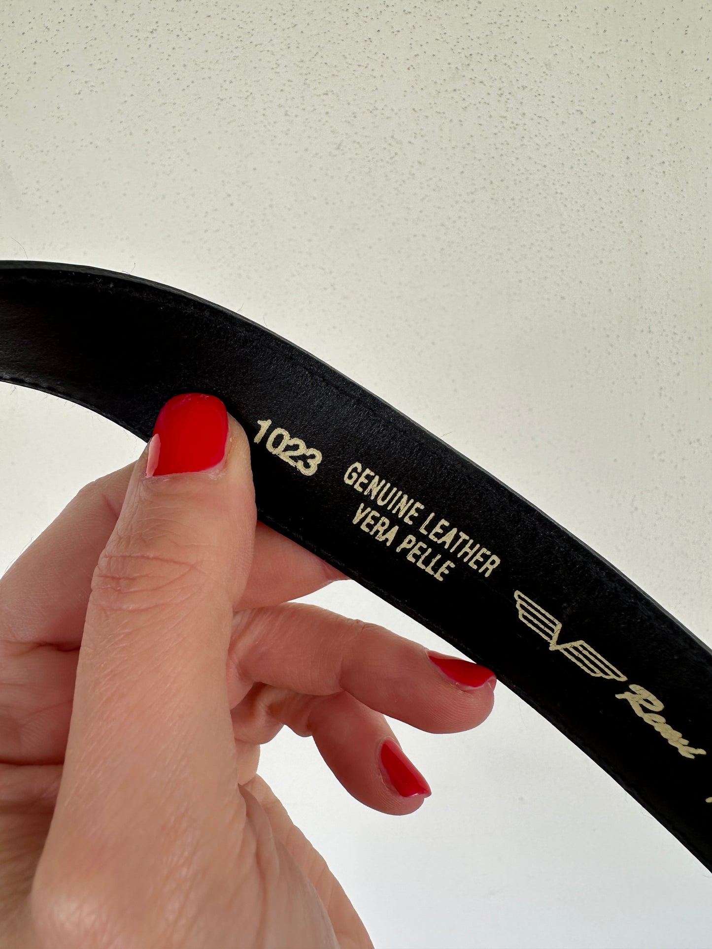 Vintage GINO VIERI black leather belt