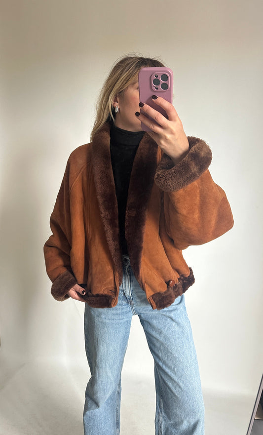 Caramel bomber Shearling