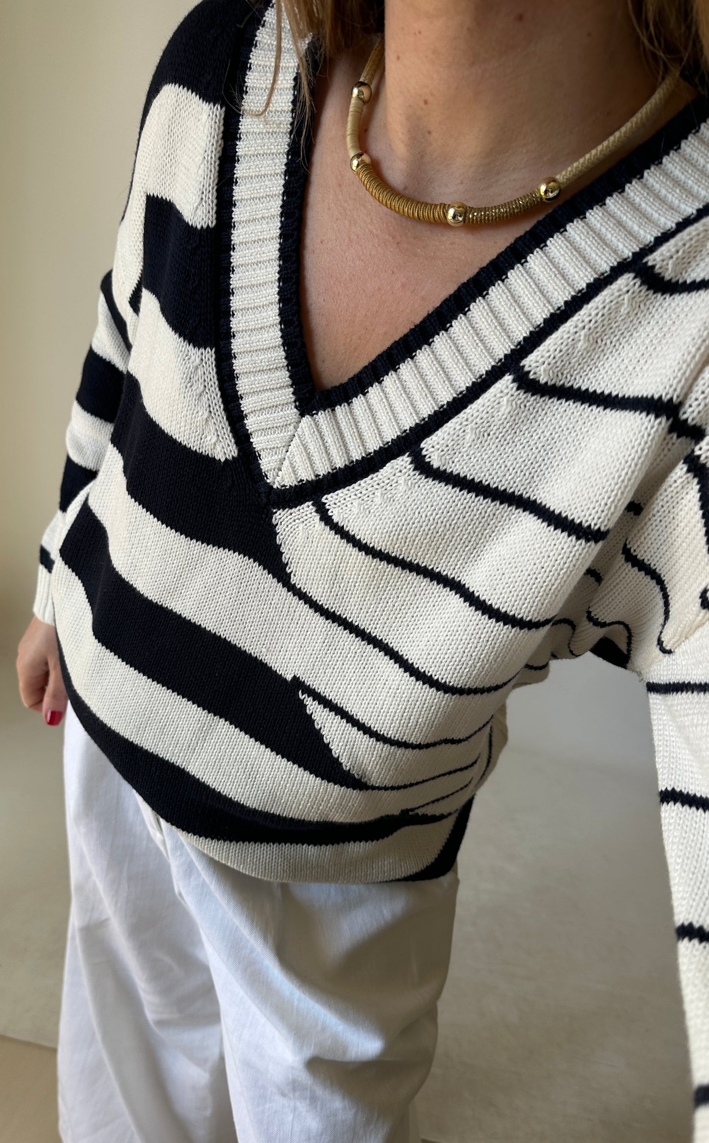 Mariniere chic cotton sweater
