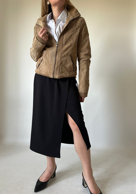 Spring petite suede bomber