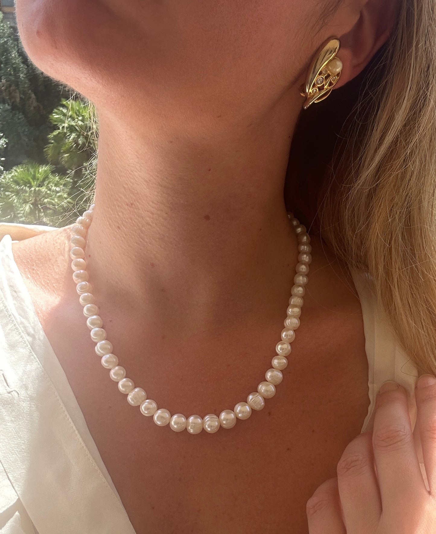 Orecchini romantici con perle