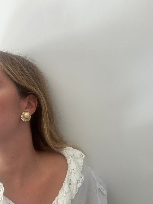 Orecchini perla e brillanti