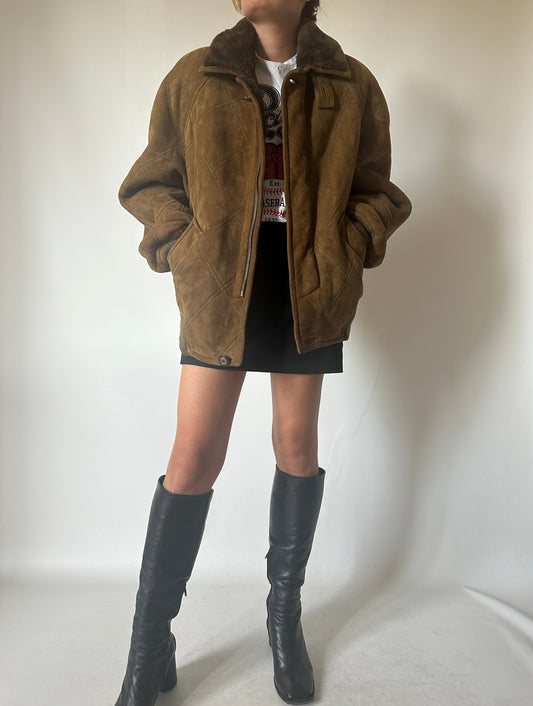 Caramel bomber Shearling