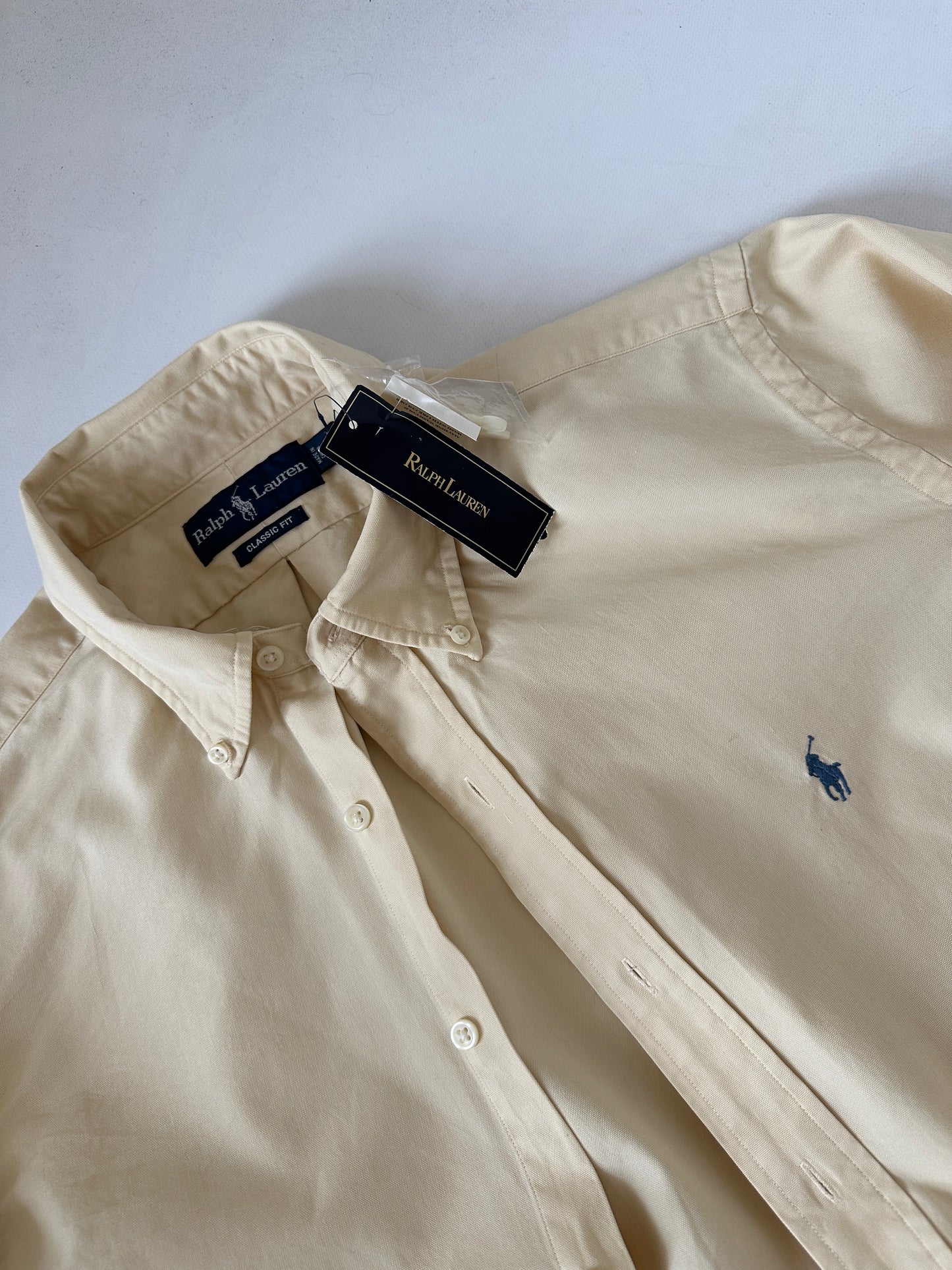 RALPH LAUREN butter yellow shirt - nuova con etichetta
