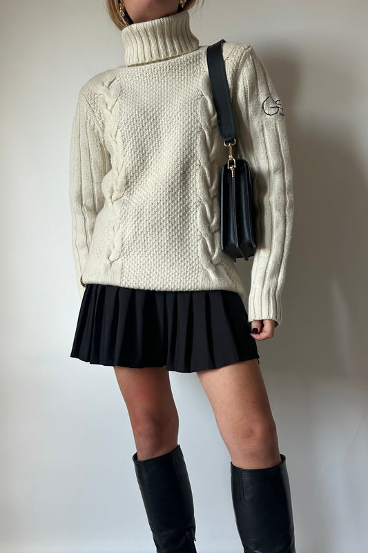 Lambswool butter maxi pullover