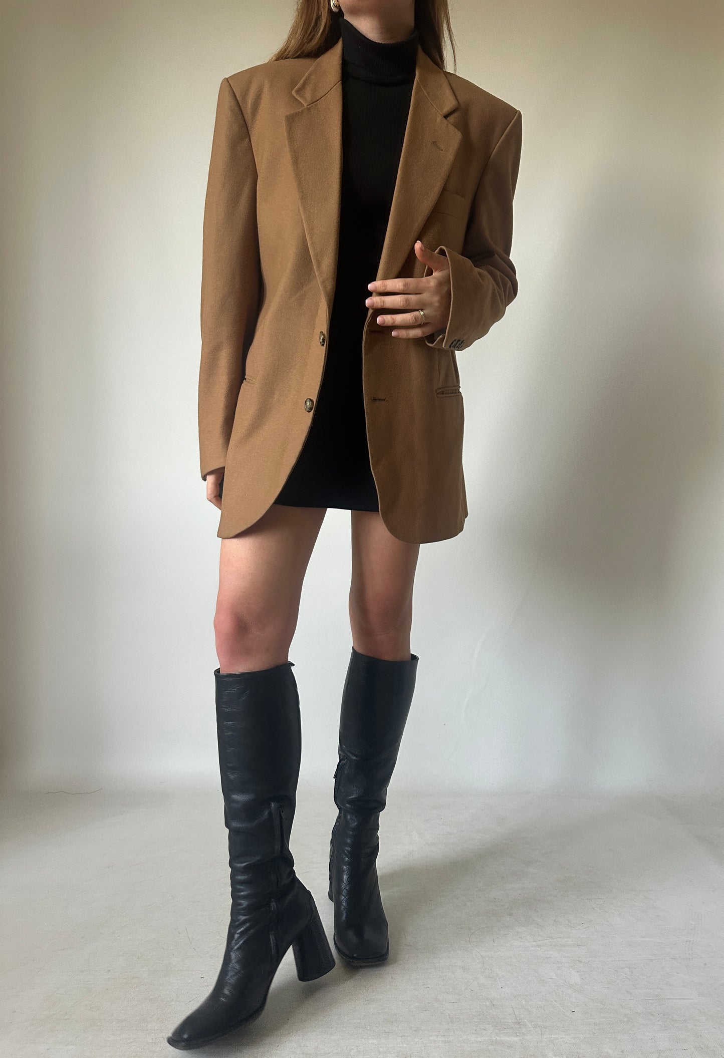 Unique camel wool blazer