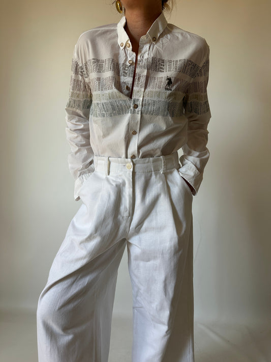 US POLO Assn. white petite shirt