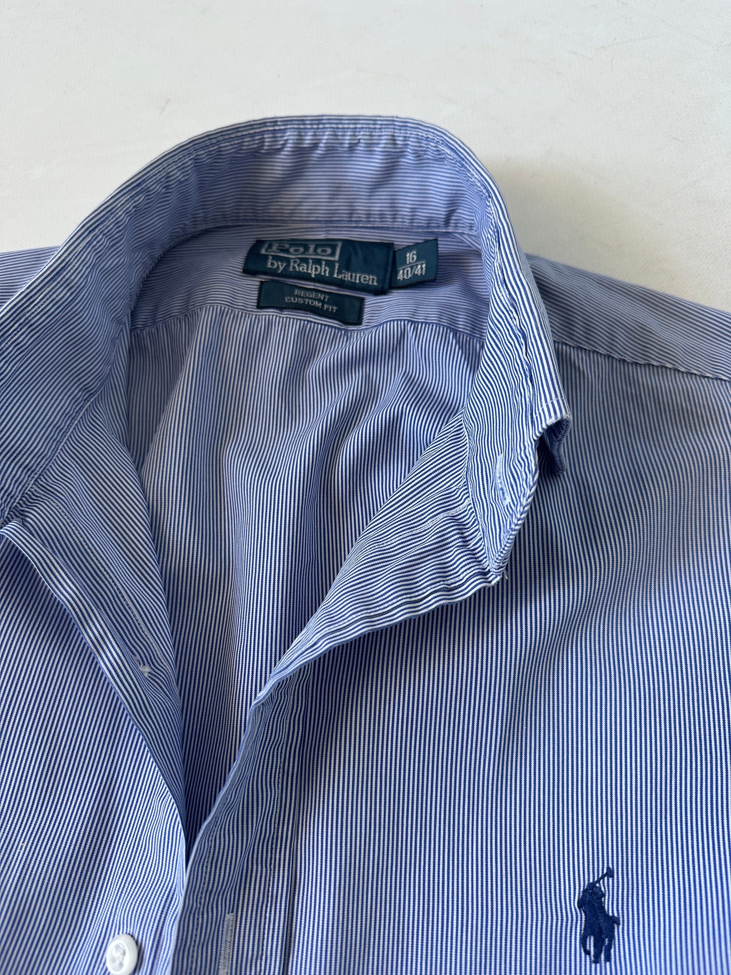 RALPH LAUREN striped blue shirt