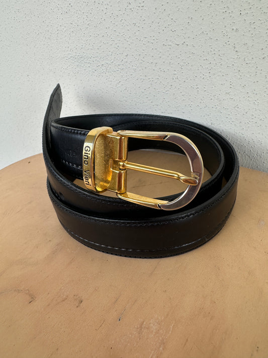 Vintage GINO VIERI black leather belt