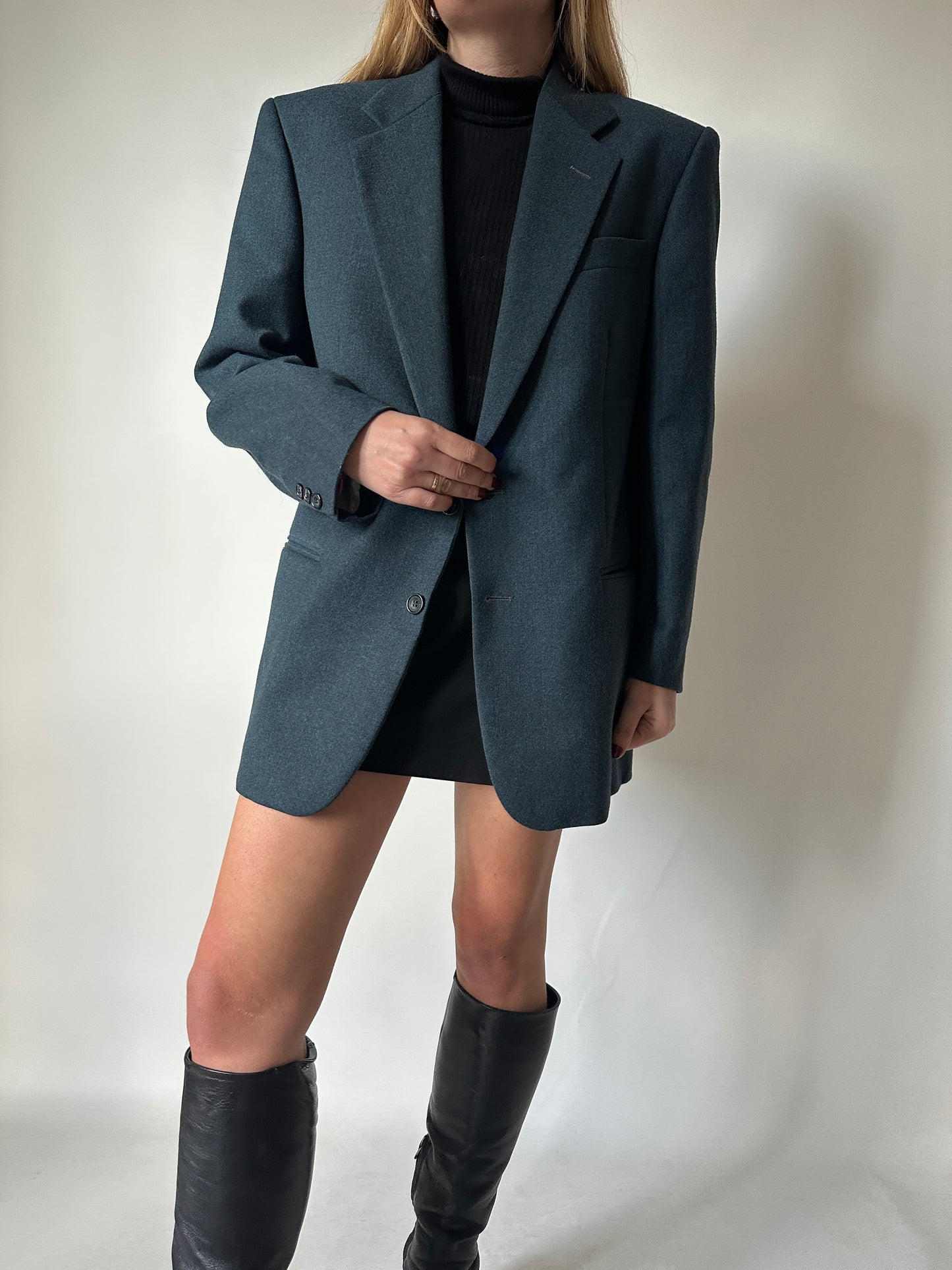 Blazer in lana carta di zucchero