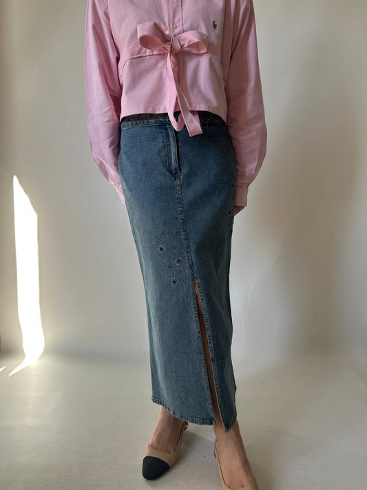 Y2Y long denim skirt