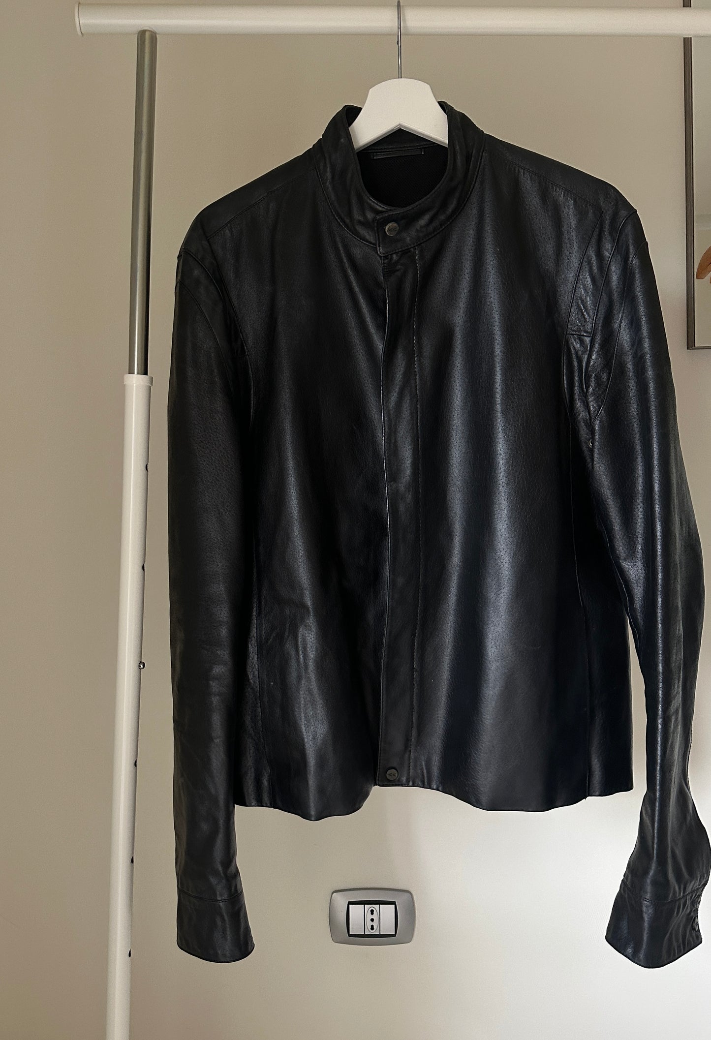 Genderless leather jacket