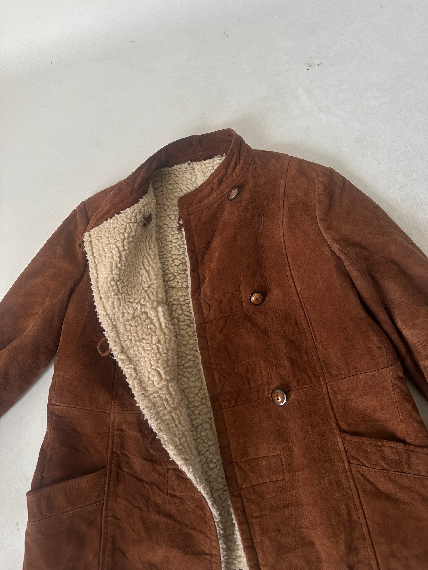 Giacca in suede imbottita
