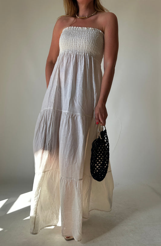 Long 100% linen dress