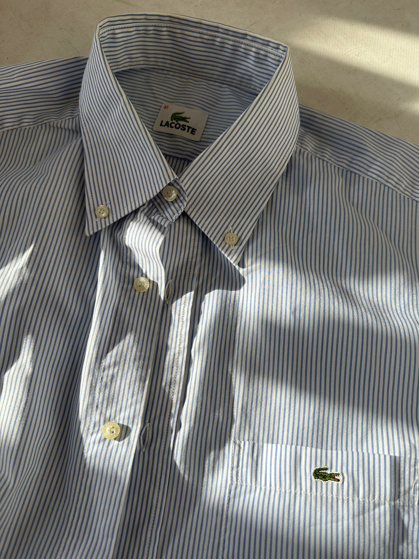 LA COSTE striped blue shirt