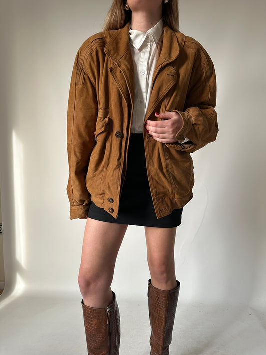 Bomber in camoscio imbottito