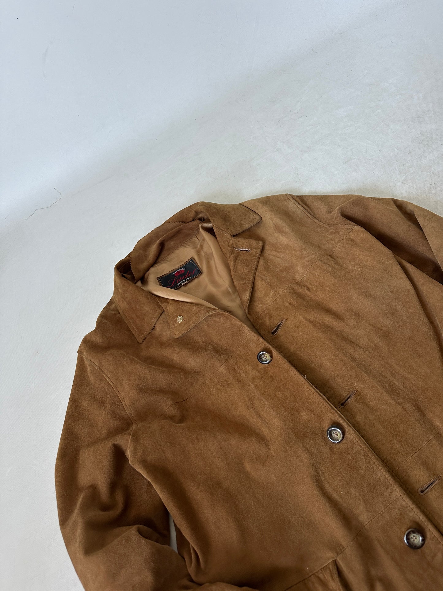 Spring camel suede jacket