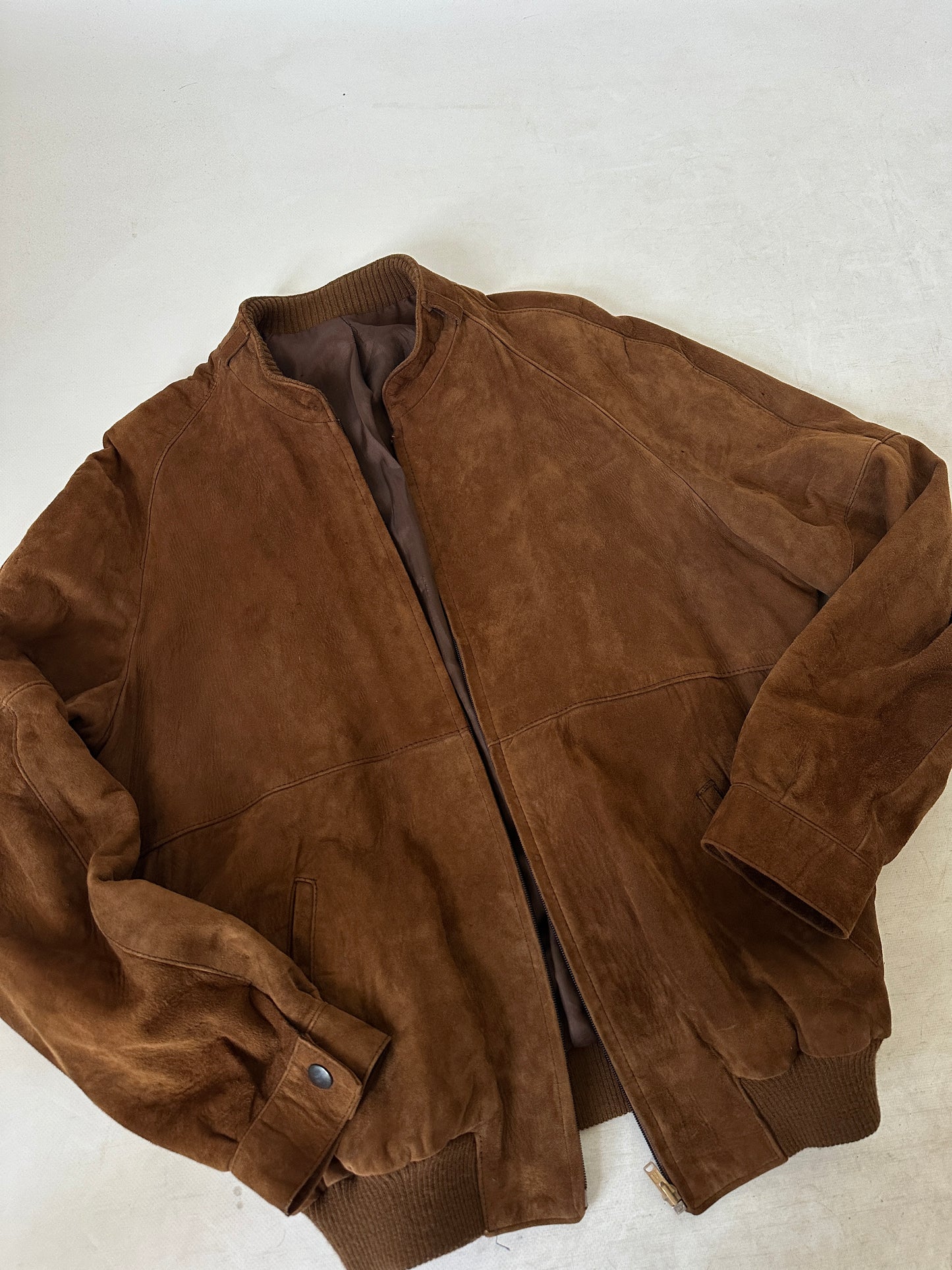 Iconic suede brown bomber