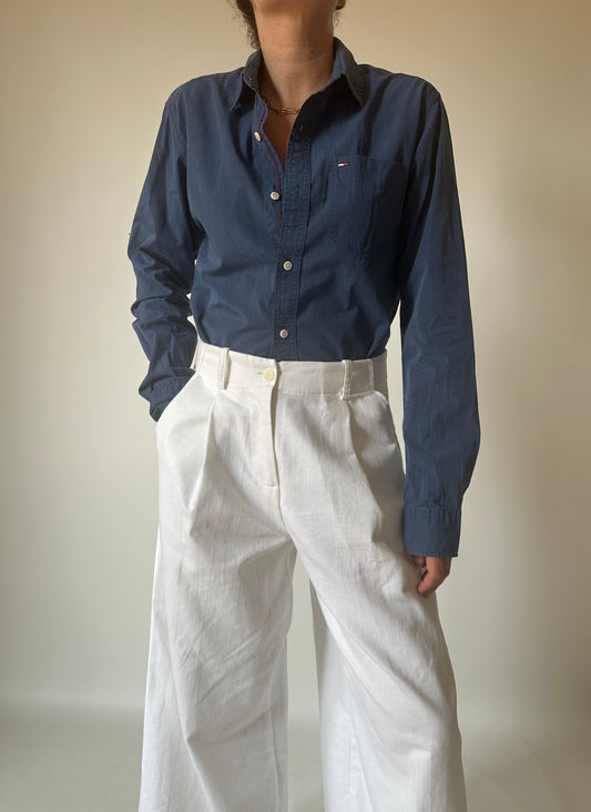 TOMMY HILFIGER blue petite shirt