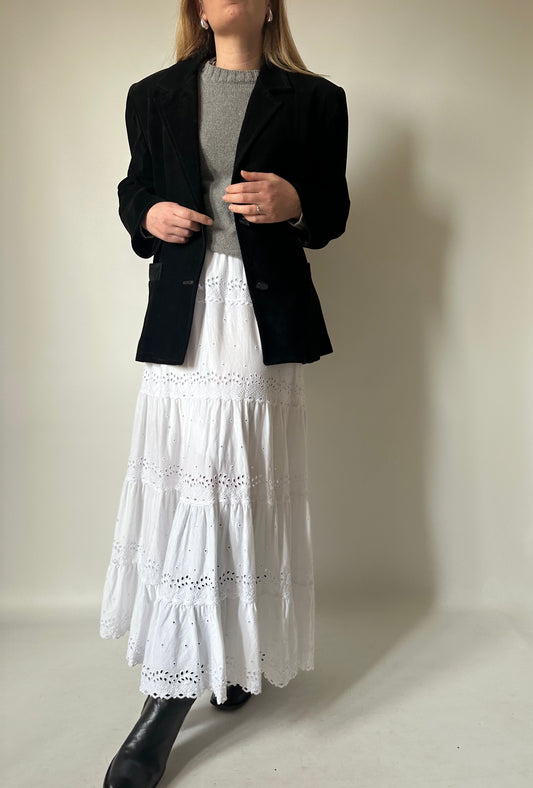 Black suede leather jacket