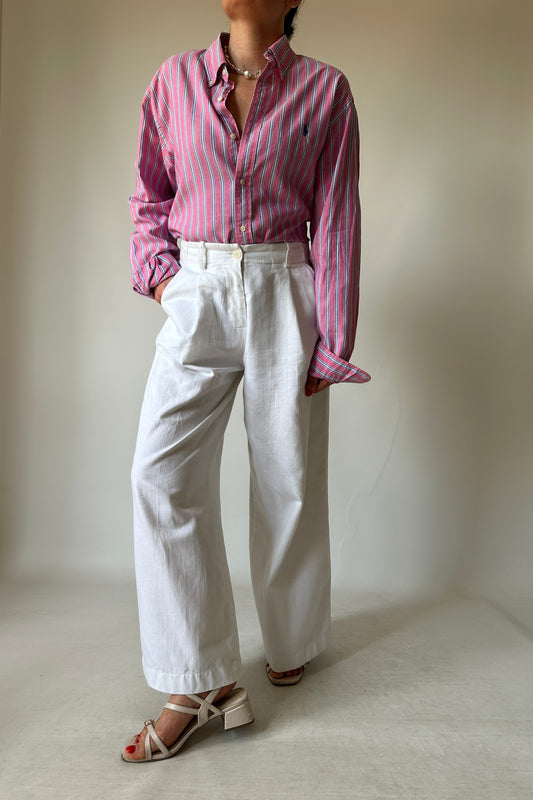 RALPH LAUREN striped pink shirt