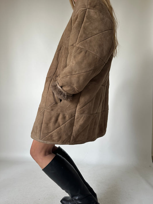 Shearling tortora petite