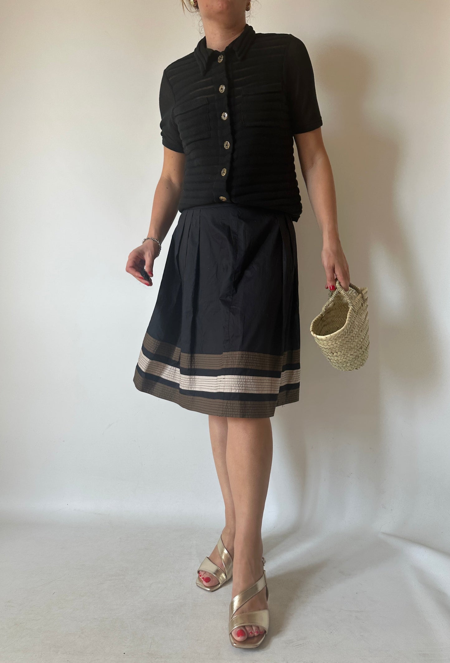 Black cotton skirt
