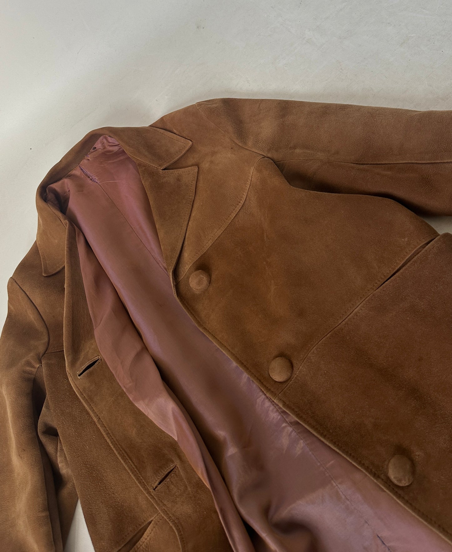 High quality real suede brown jacket