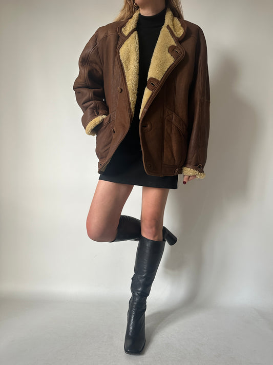 Chocolate aviator Shearling