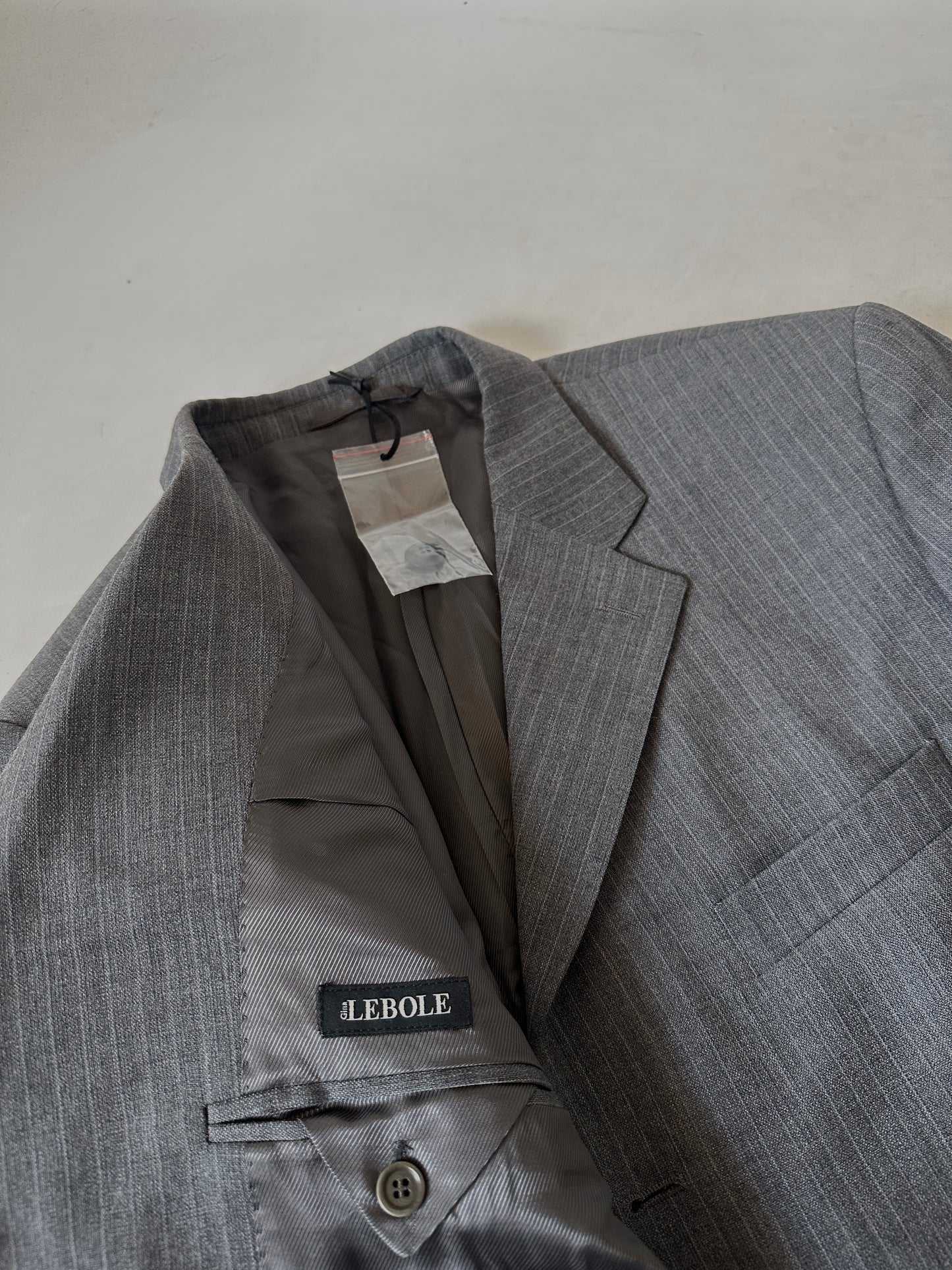 LEBOLE oversize light wool grey blazer