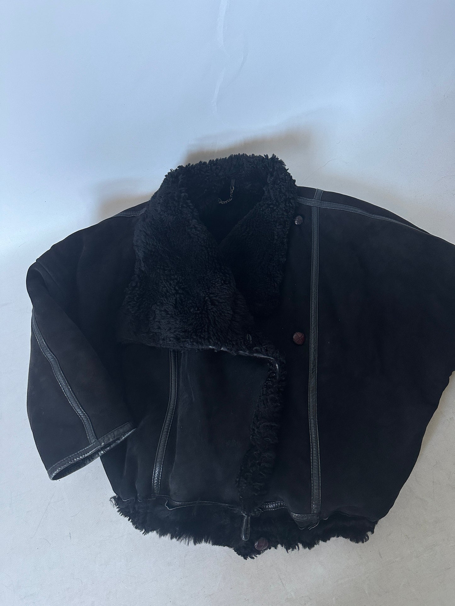 Petite black Shearling