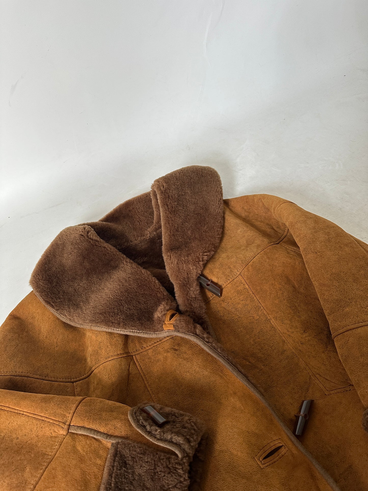 Caramel distressed Shearling