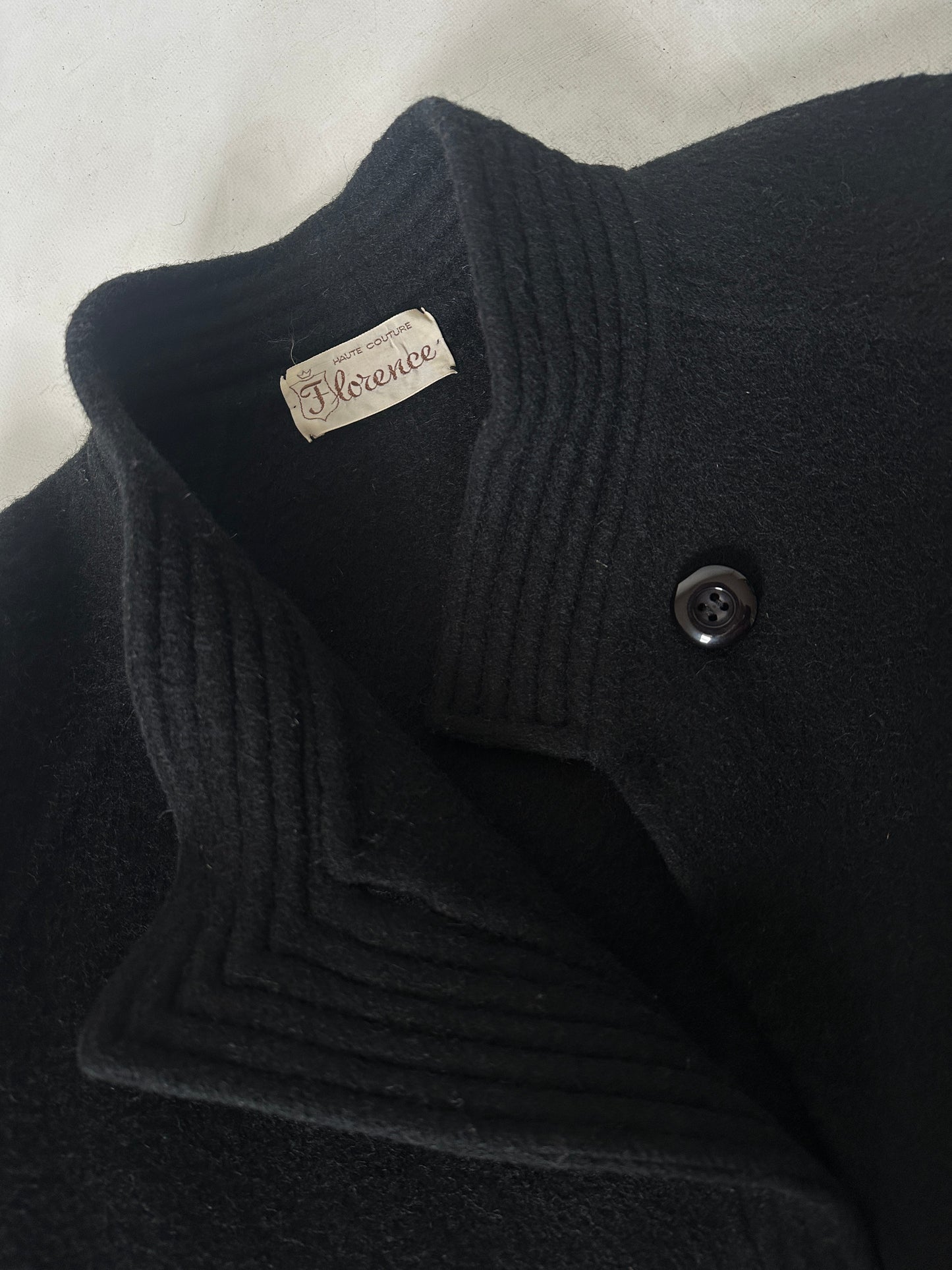 Haute couture black coat