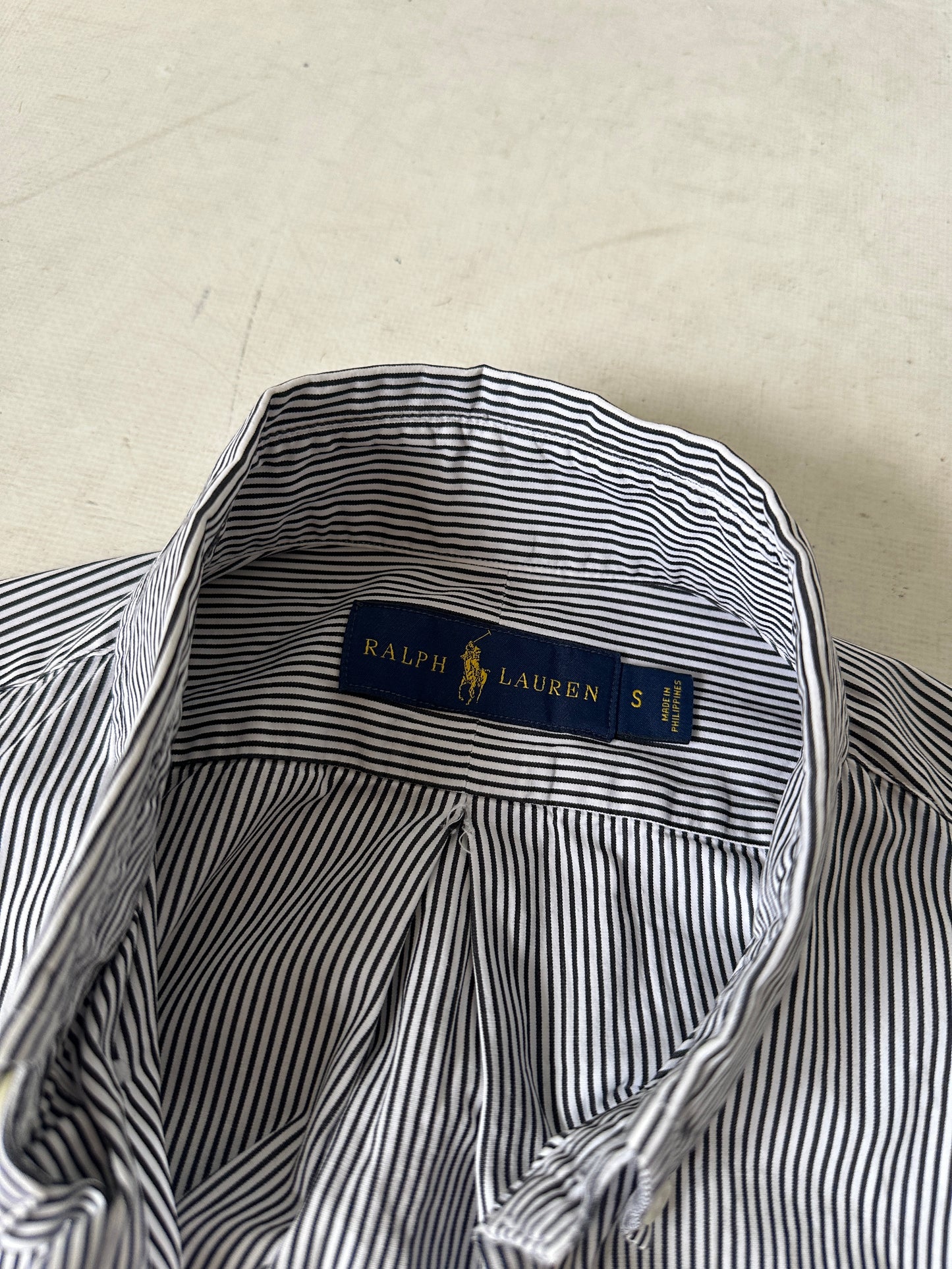 RALPH LAUREN black striped petite shirt