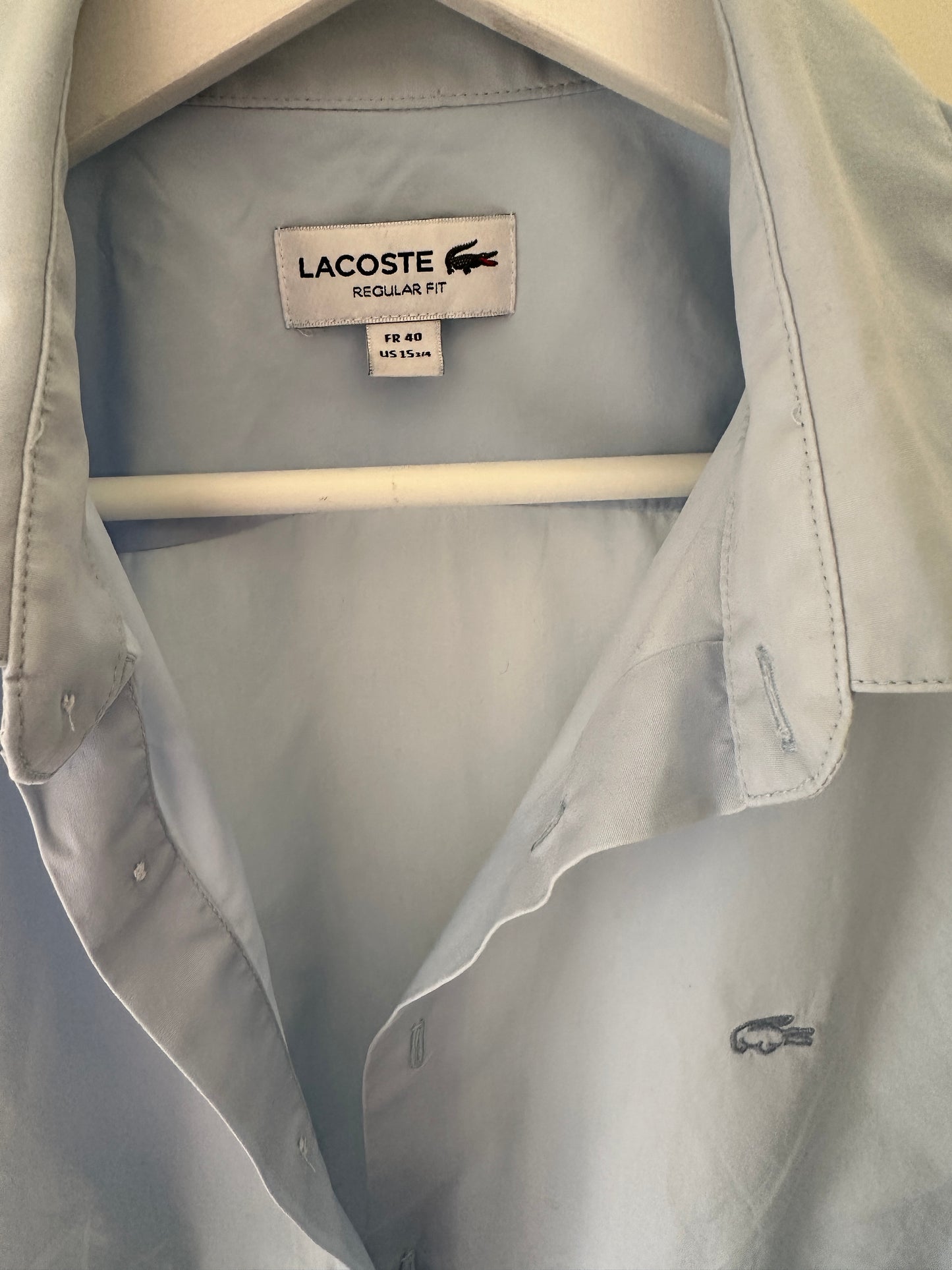 LA COSTE minimal blue shirt