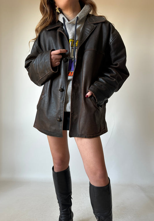 ALAN GORDON rare aviator distressed jacket