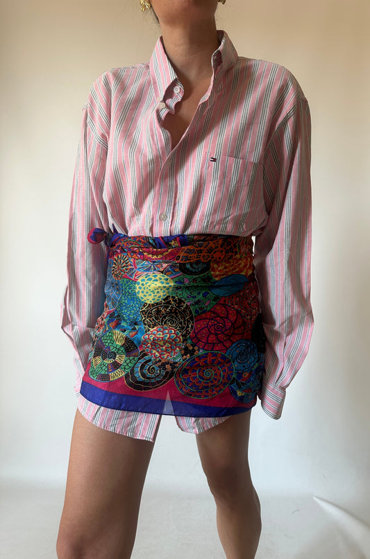 TOMMY HILFIGER pink striped shirt