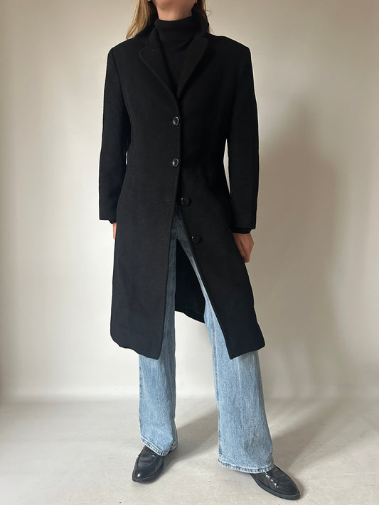 Wool slim coat