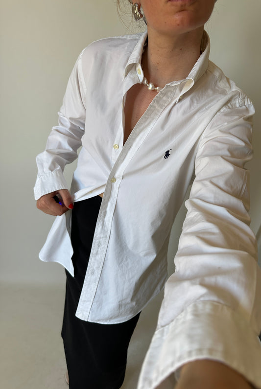 RALPH LAUREN white petite shirt