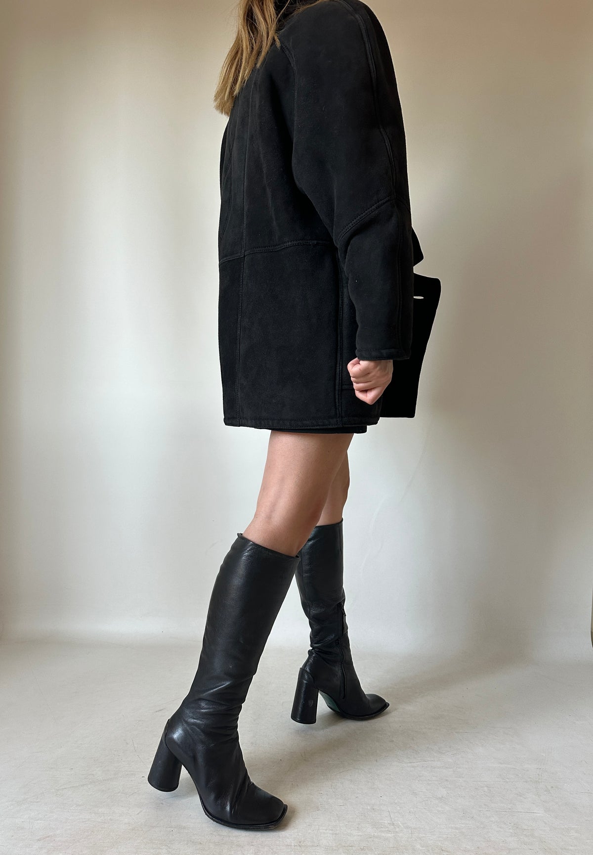 Dreamy petite black Shearling